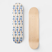 Boho chic feather Arrow Native Pattern Skateboard (Vorderseite)
