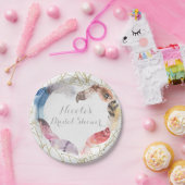 Boho Chic Feather Herz Personalisiertes Party Pappteller (Party)