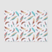 Boho Chic Feather Pattern Seidenpapier (Vorderseite)