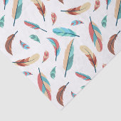 Boho Chic Feather Pattern Seidenpapier (Ausschnitt)