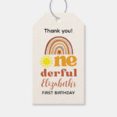 Boho Chic First Birthday Bash for One-derful  Geschenkanhänger (Vorderseite)