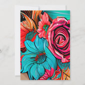 Boho Chic Floral 30. Geburtstag Einladung (Rückseite)