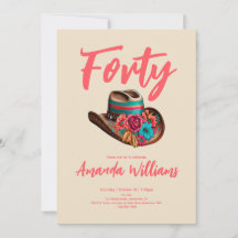 Boho Chic Floral 40. Geburtstag
