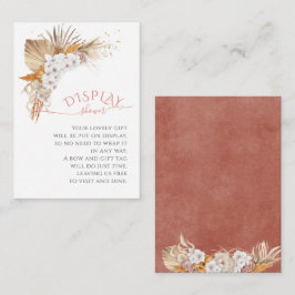 Boho Chic Floral Aquarell Display Dusche Begleitkarte