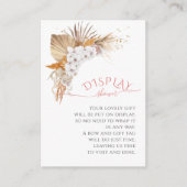 Boho Chic Floral Aquarell Display Dusche Begleitkarte (Vorderseite)