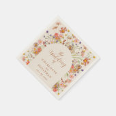 Boho Chic Floral Arch Hochzeit im Herbst Napkins Serviette (Ecke)