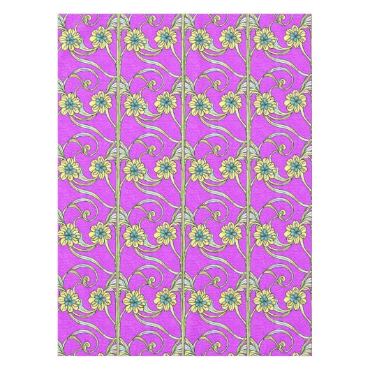 Boho Chic Floral Art Nouveau Tischdecke (Vorderseite)