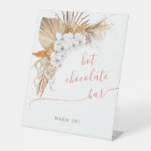 Boho Chic Floral Baby Dusche Hot Chocolate Bar Sockelschild (Vorderseite)