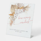 Boho Chic Floral Baby Dusche wie viele Kanadier Sockelschild (Vorderseite)