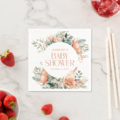 Boho Chic Floral Botanical Baby Dusche Serviette (Beispiel)