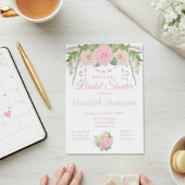 Boho Chic Floral Bridal Dusche Einladung