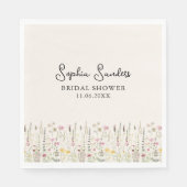 "Boho Chic Floral Bridal Shower Serviette (Vorderseite)