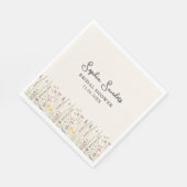 "Boho Chic Floral Bridal Shower Serviette (Ecke)
