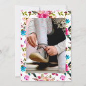 Boho Chic Floral Celebration of Life Einladung (Rückseite)