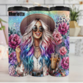 Boho Chic Floral Coffee Delight Thermosbecher