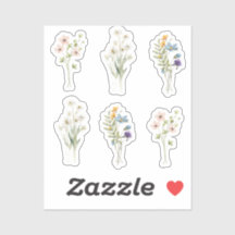 Boho Chic Floral Custom-Cut Vinyl Sticker