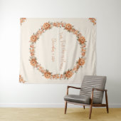 Boho Chic Floral Foto Hintergrund Wandteppich (Beispiel (Horizontal))