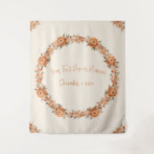 Boho Chic Floral Foto Hintergrund Wandteppich (Vorderseite)