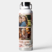 Boho Chic Floral Foto Trinkflasche (Rückseite)