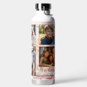 Boho Chic Floral Foto Trinkflasche (links)