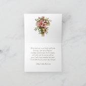 Boho Chic Floral Girls Taufe Dankeskarte (Innenseite)