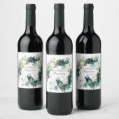 Boho Chic Floral Girls Taufe Weinetikett (Flaschen)