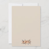 Boho Chic Floral Hydrangea Hochzeit des Wasserfarb Einladung (Rückseite)