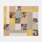 Boho Chic Floral Imitats Patchwork Keepake Fotos Fleecedecke (Vorderseite (Horizontal))