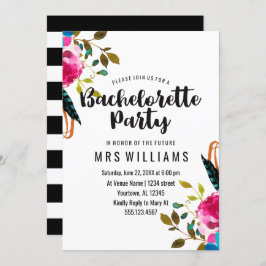 Boho Chic Floral Junggeselinnen-Abschied Einladung