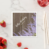 boho chic floral, lavening, Cocktail Paper Napkins Serviette (Beispiel)