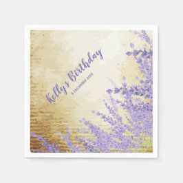 boho chic floral, lavening, Cocktail Paper Napkins Serviette