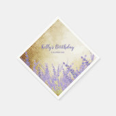 boho chic floral, lavening, Cocktail Paper Napkins Serviette (Ecke)