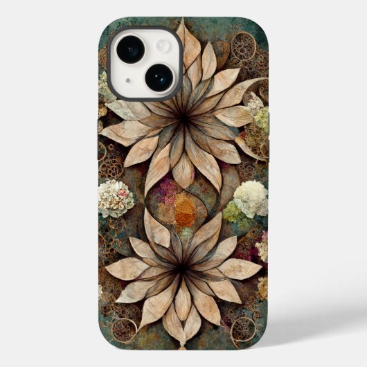 Boho chic floral mandala iPhone Fall Case-Mate iPhone Hülle (Rückseite)