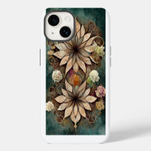 Boho chic floral mandala iPhone Fall
