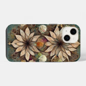 Boho chic floral mandala iPhone Fall Hülle (Rückseite (Horizontal))
