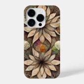Boho chic floral mandala iPhone Fall Hülle (Rückseite)