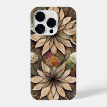 Boho chic floral mandala iPhone Fall