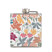 Boho Chic Floral Mitte des Jahrhunderts Retro Hoch Flachmann (Rückseite)