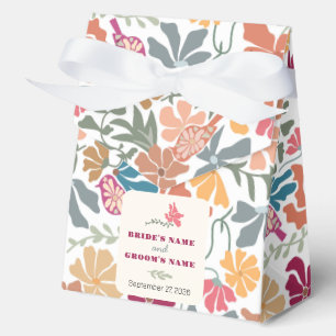 Boho Chic Floral Mitte des Jahrhunderts Retro Hoch Geschenkschachtel