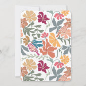 Boho Chic Floral Mitte des Jahrhunderts Retro Hoch Save The Date (Rückseite)