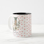 Boho Chic Floral Monogram Tasse - Julia (Vorderseite Links)