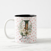 Boho Chic Floral Monogram Tasse - Julia (Links)