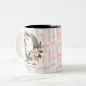 Boho Chic Floral Monogram Tasse - Olivia (Vorderseite Links)