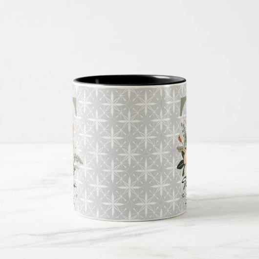 Boho Chic Floral Monogram Tasse - Tessa (Mittel)