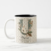 Boho Chic Floral Monogram Tasse - Uma (Links)