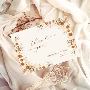 Boho Chic Floral Pampas Grass Wedding Vielen Dank