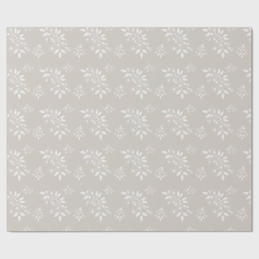Boho Chic Floral Pattern Ästhetik Geschenkpapier (Flach)