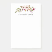 Boho Chic Floral Personalisiert Post-it Notes Klebezettel (Vorderseite)