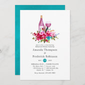 Boho Chic Floral Probe Dinner Einladung (Vorne/Hinten)