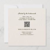 Boho Chic Floral Rose Gold Arch Bridal Shower Einladung (Rückseite)